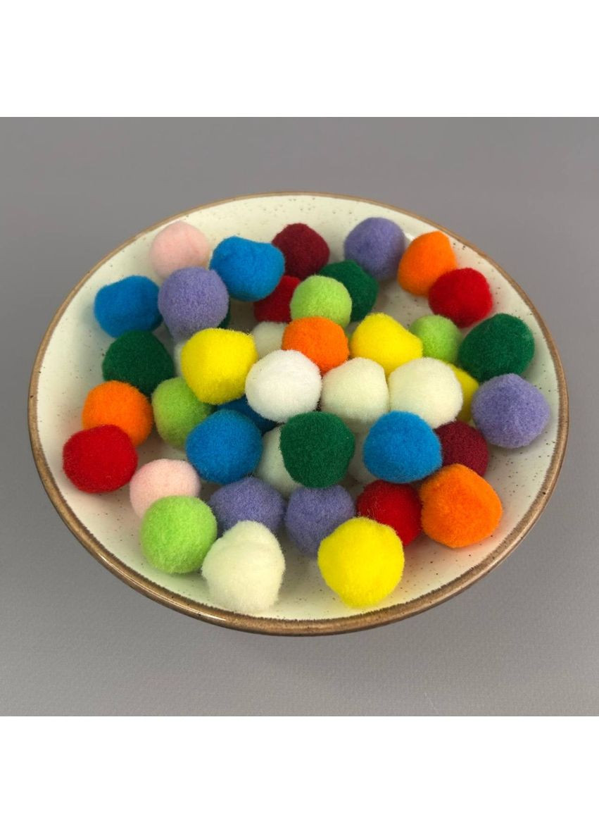 Помпоны для творчества 2 см, 300 шт/упаковка - Микс No Brand (360890860)