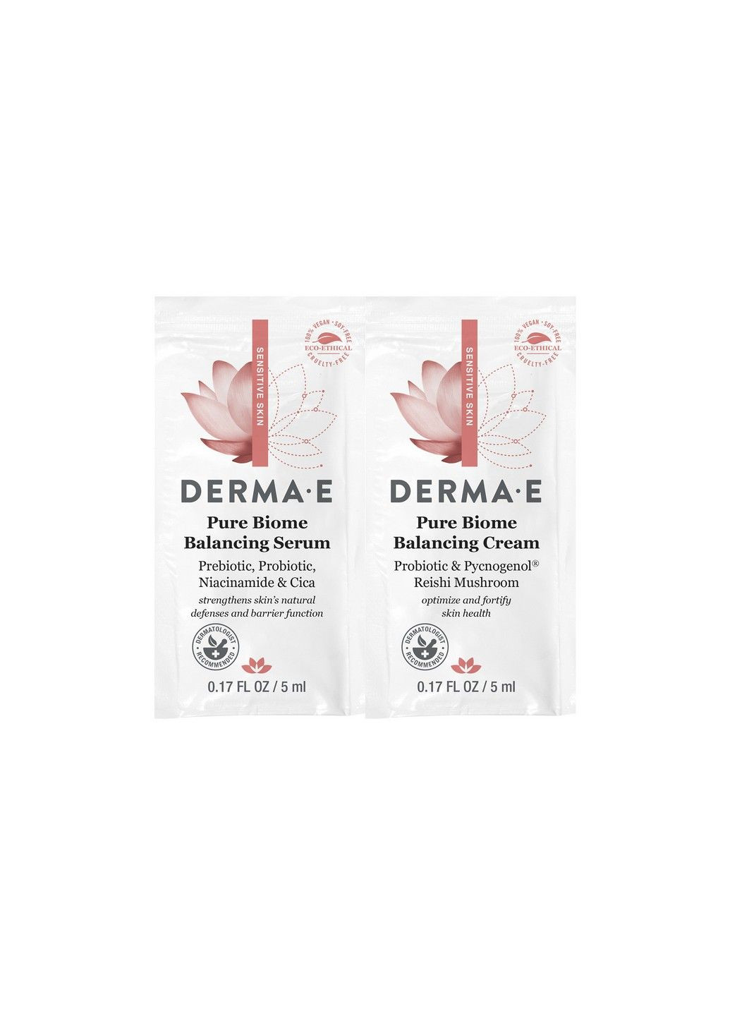 Набор пробников Pure Biome Balansing Serum&Pure Biome Balansing Crème 3,5 г+3,5 г Derma E (282428774)