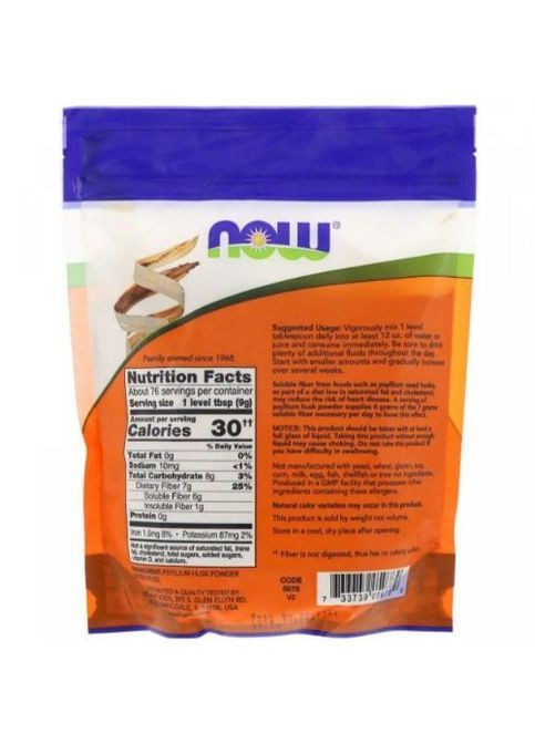 Whole Psyllium Husks 454 g /45 servings/ Now Foods (362418914)