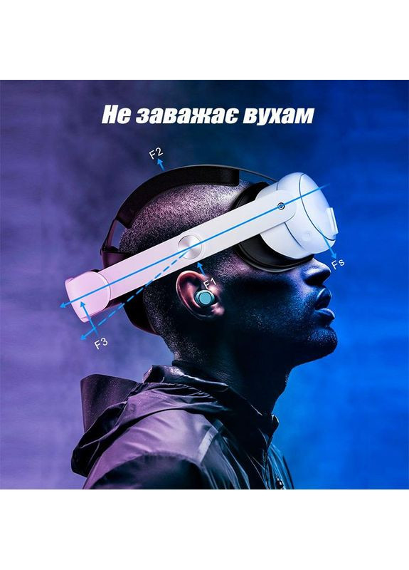 Кріплення-ремішок для Oculus Quest 3 на Голову Ремінець для окулярів квест 3 Elite Head Strap Meta Quest 3 VR (366664696)