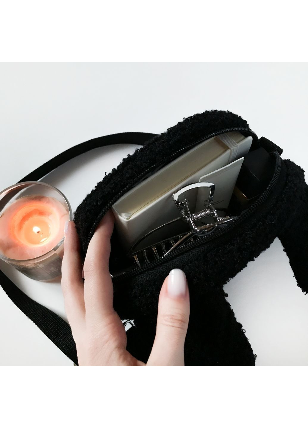 Сумка с аниме котиком Дзи-Дзи черная через плечо няшная пушистая кросс-боди мультяшная вместительная детская на молнии indiekid No Brand (366669521)