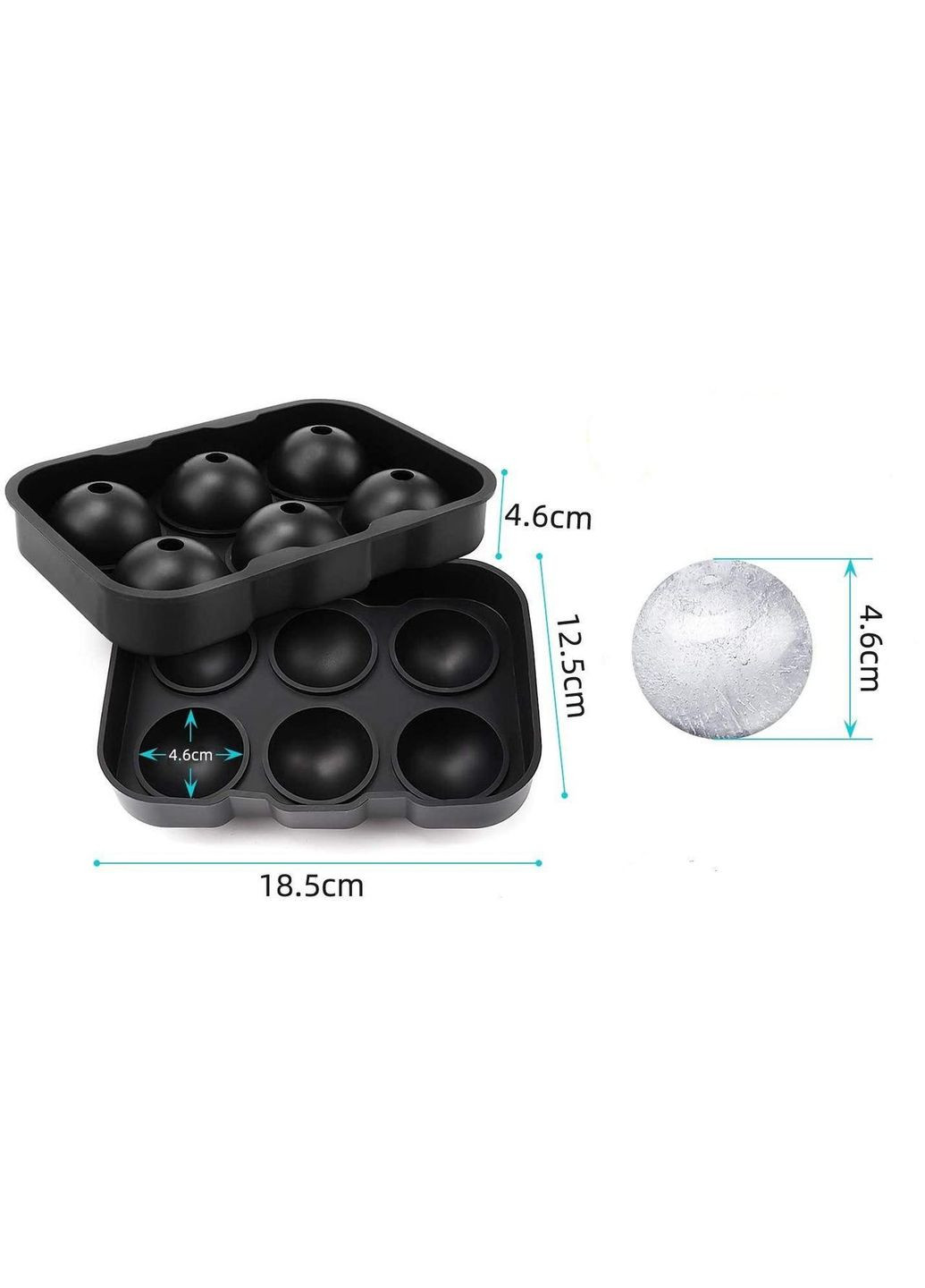 Набор форм для льда 3в1 Шар ICof 4/6/8 ячеек (Н051354-355-356) No Brand (332211328)