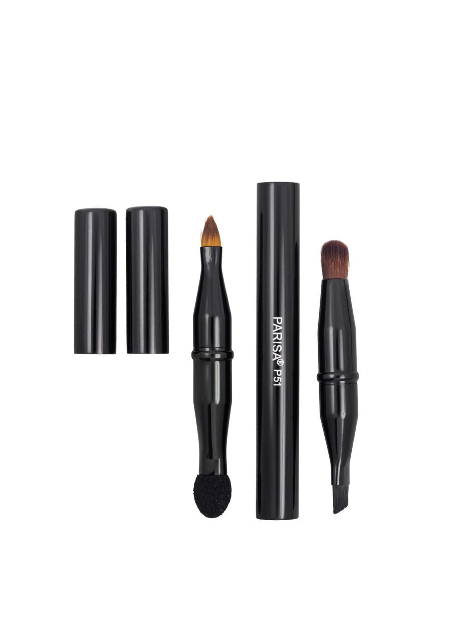 Кисть-трансформер для макияжа глаз и губ 4 в 1 Р-51 Parisa Cosmetics (338426653)