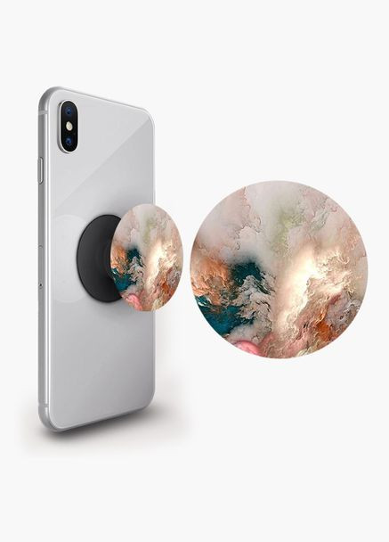 Попсокет тримач для смартфона (Popsockets) Абстракція Чорний No Brand (302085671)