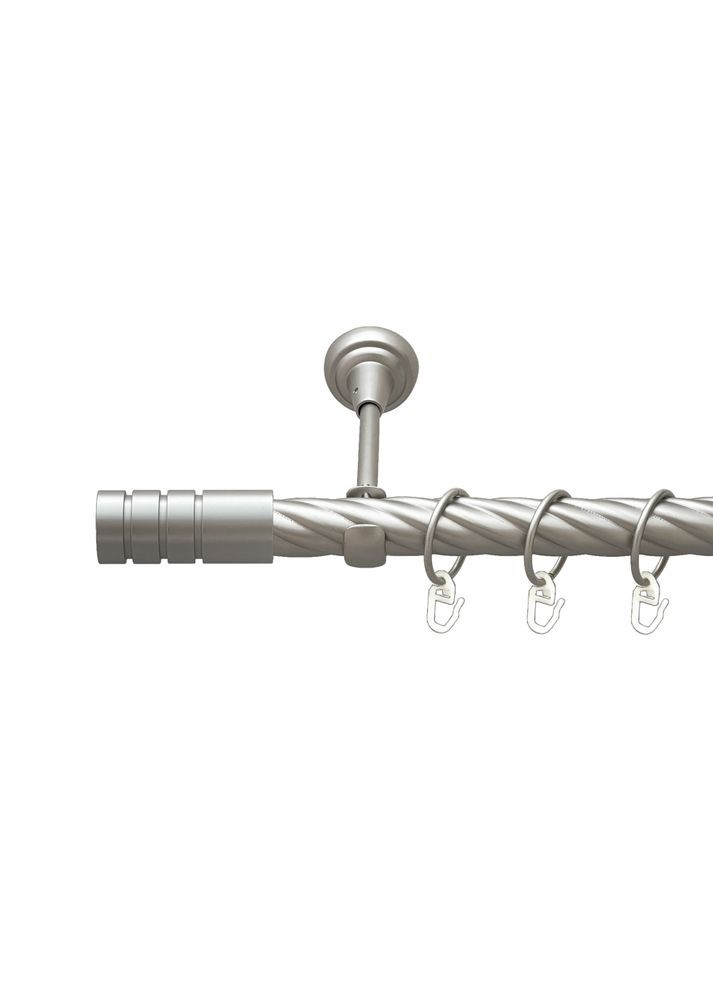 Карниз Модуло металевий однорядний відкритий скручена труба Сатин 25 мм 160 см (00-00026145) ORVIT (300844185)