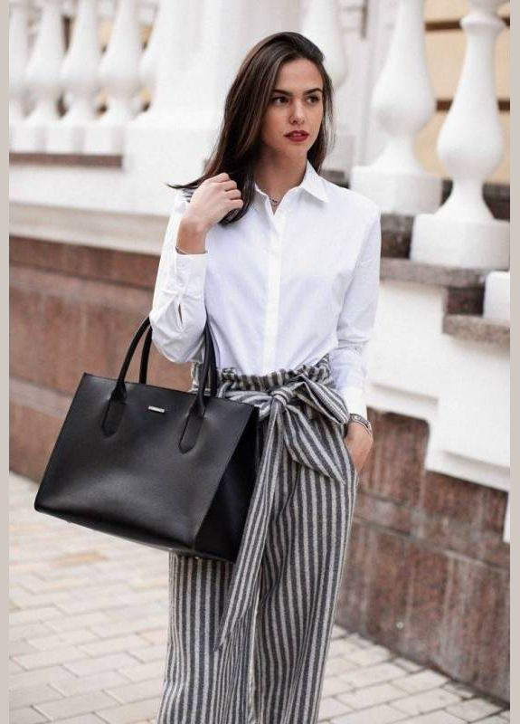 Сумка жіноча через плече шкіряна шоппер wood Чорний 2857-86414 BlankNote (328470342)