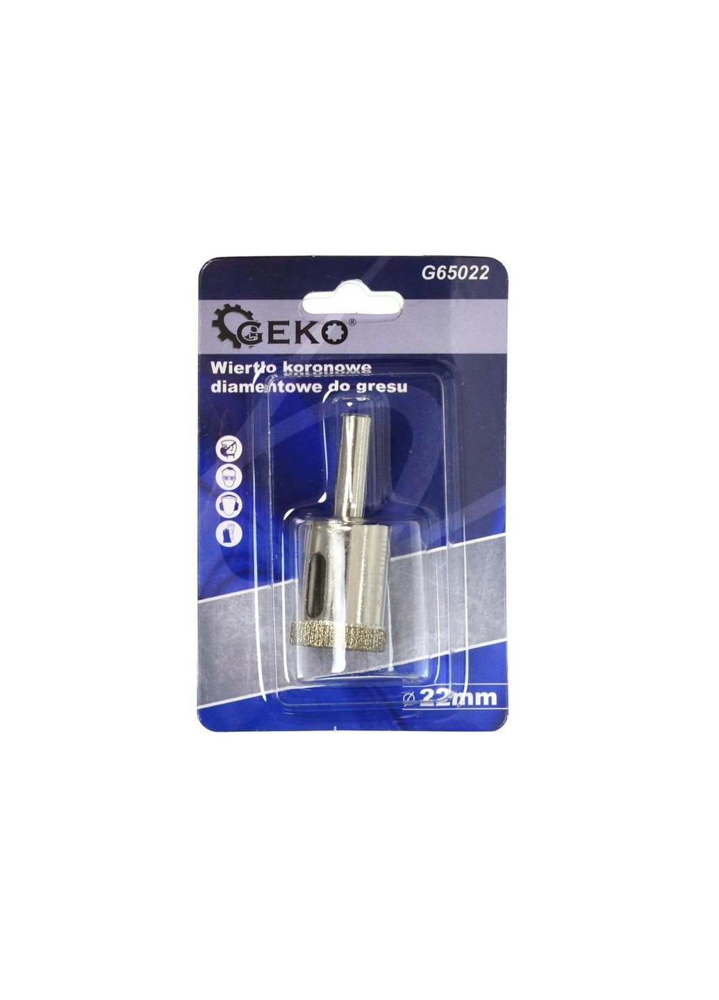 Коронка алмазна скла/кераміки " " 22мм Geko (313400087)