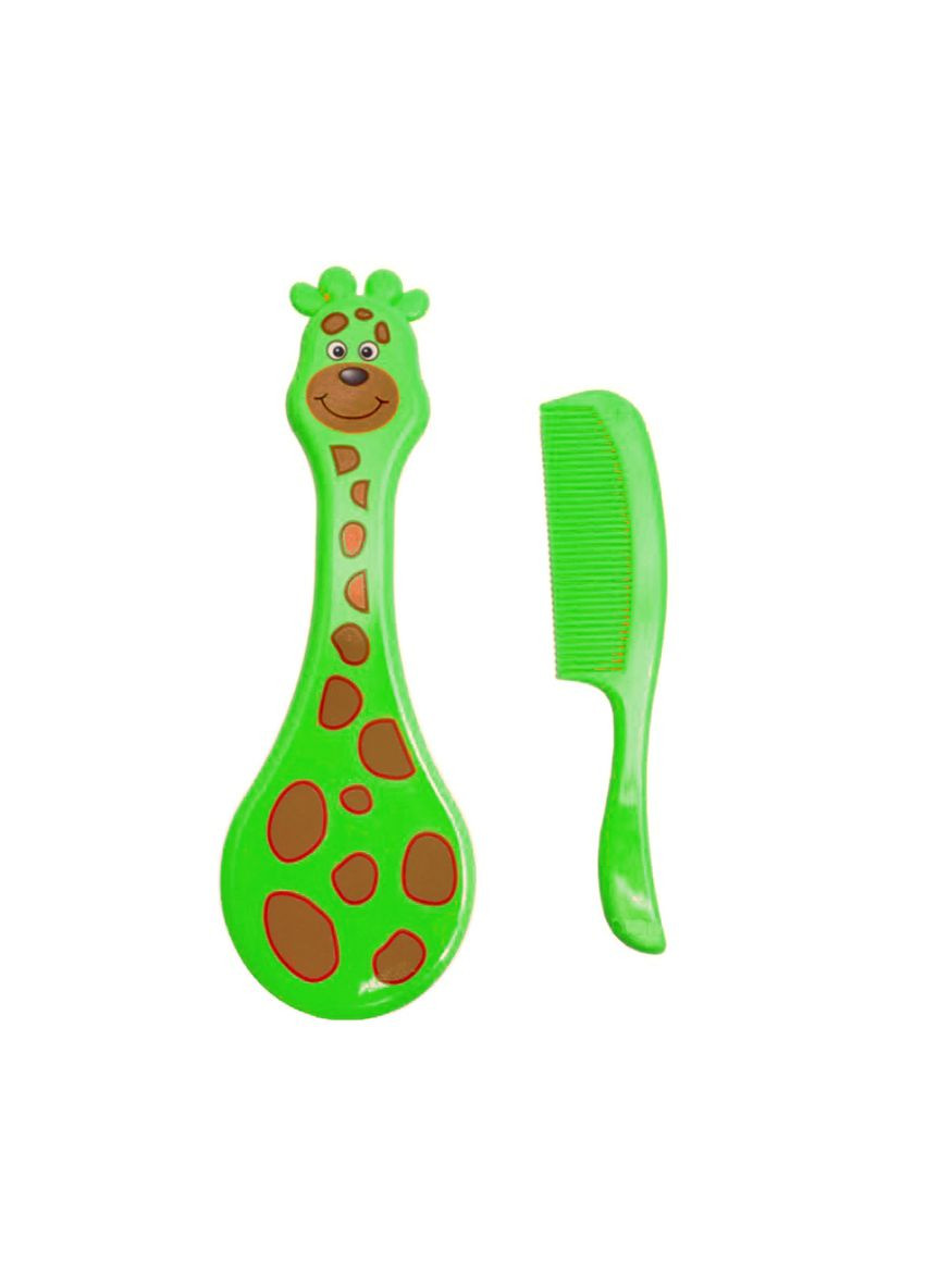 Щітка для волосся з гребінцем "Жираф" (зелений) MIC (290850312)