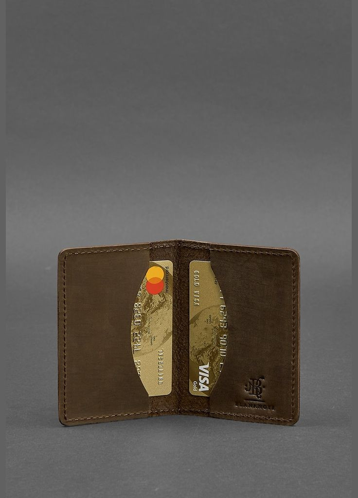 Чоловічий шкіряний кард-кейс (візитниця) 6.0 Карбон темно-коричневий (A-026211) BlankNote (328444604)