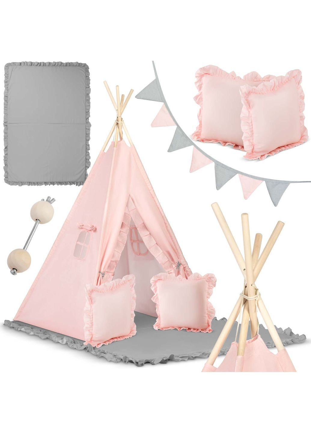 Вигвам детский NK-406 светло-розовый. Nukido (332202184)