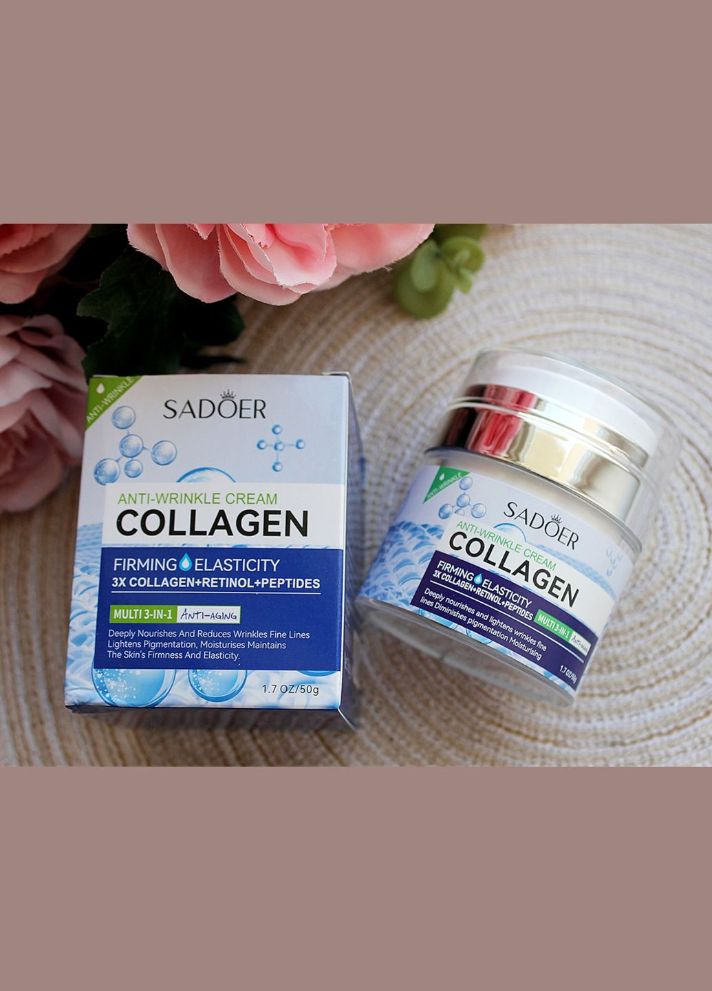 SADOER Крем Collagen Anti-Wrinkle Cream – це антивіковий крем для обличчя з колагеном, ретинолом та пептидами — Крем, Китай (346122786)
