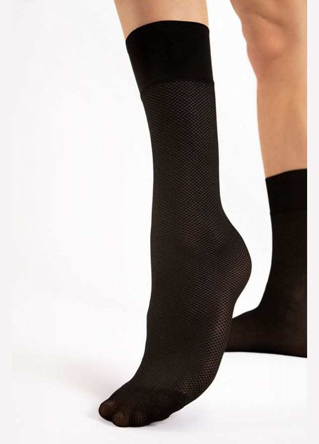 Высокие сетчастые носки Fiore foxtrot g1168 black (292301146)