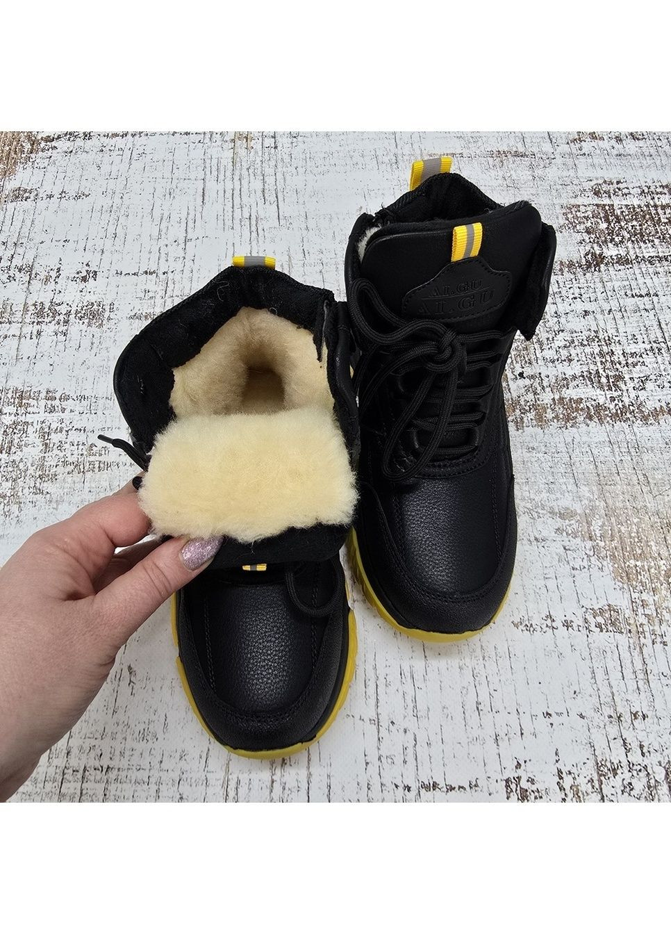 Черные повседневные зимние ботинки зимние для мальчика Paliament