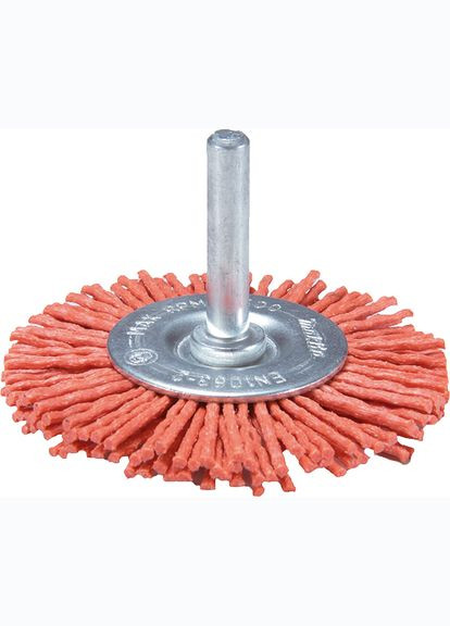 Торцева нейлонова щітка D-45587 (63 мм, 6 мм, К80) конічна для грубої очистки (30874) Makita (295033797)