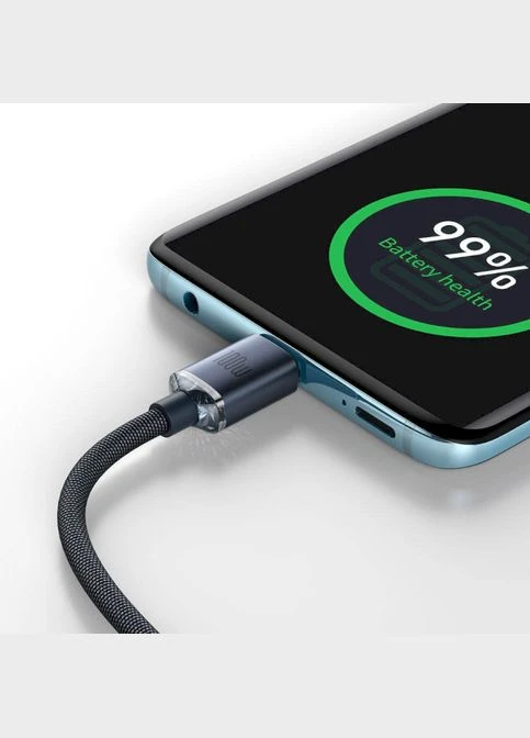 Кабель Crystal Shine Series Fast Charging Data Cable Type-C to Type-C 100 W 2 m Black (CAJY000701) Baseus (339086337)