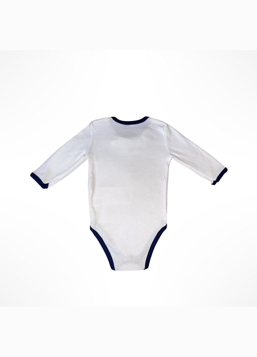 Детское боди для мальчика с длинным рукавом 68-92 см Белый (0438) Nicol (337696670)