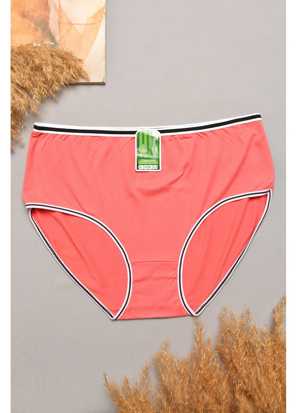 Труси женские батальные красного цвета Let's Shop (364117568)