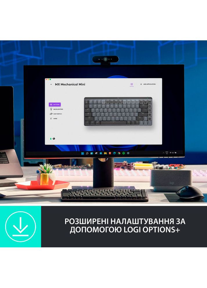 Клавиатура MX Mechanical Mini Minimalist Graphite (920010780) Logitech (315725146)