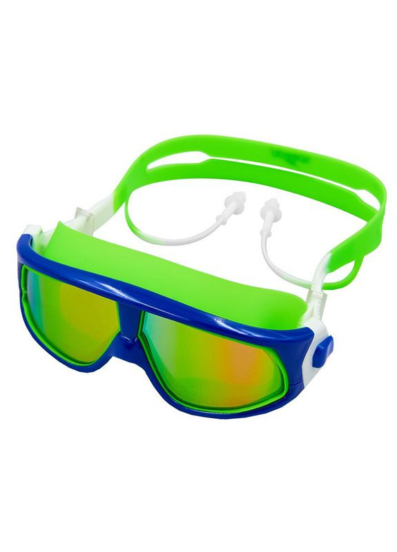 Окуляри для плавання з берушами SPDO S5025 Синьо-салатовий, (60508308) FDSO (322734999)