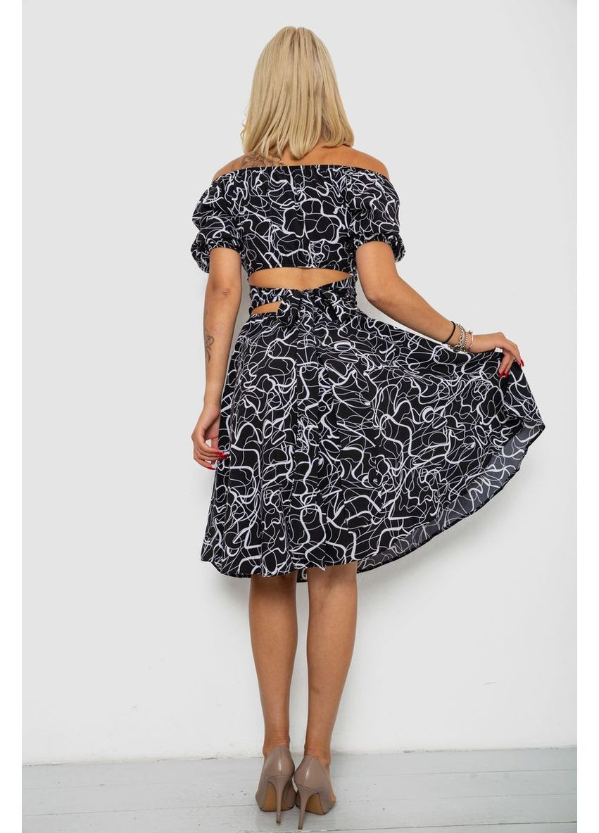 Чорна сукня софт з принтом Sport Line