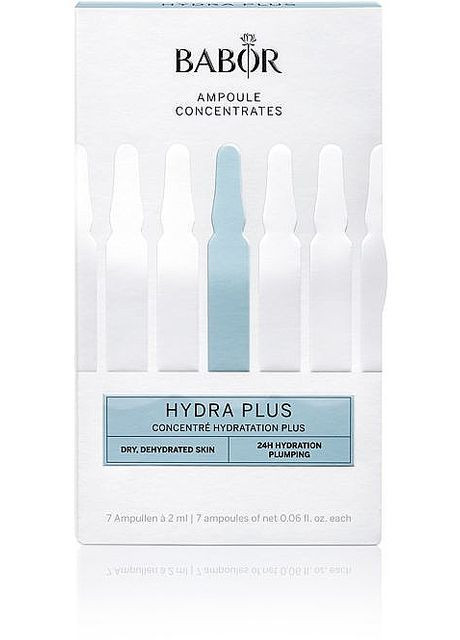 Зволожувальні ампули для сухої та пошкодженої шкіри Ampoule Concentrates Hydra Plus 7x2ml (1071561-134378) Babor (368635625)