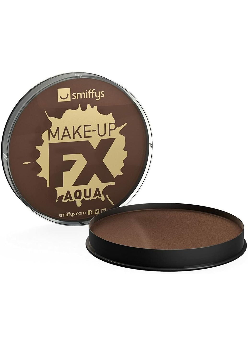 Краска для лица и тела на водной основе Smiffys FX Make Up Aqua Face & Body Paint - Dark Brown No Brand (299317459)