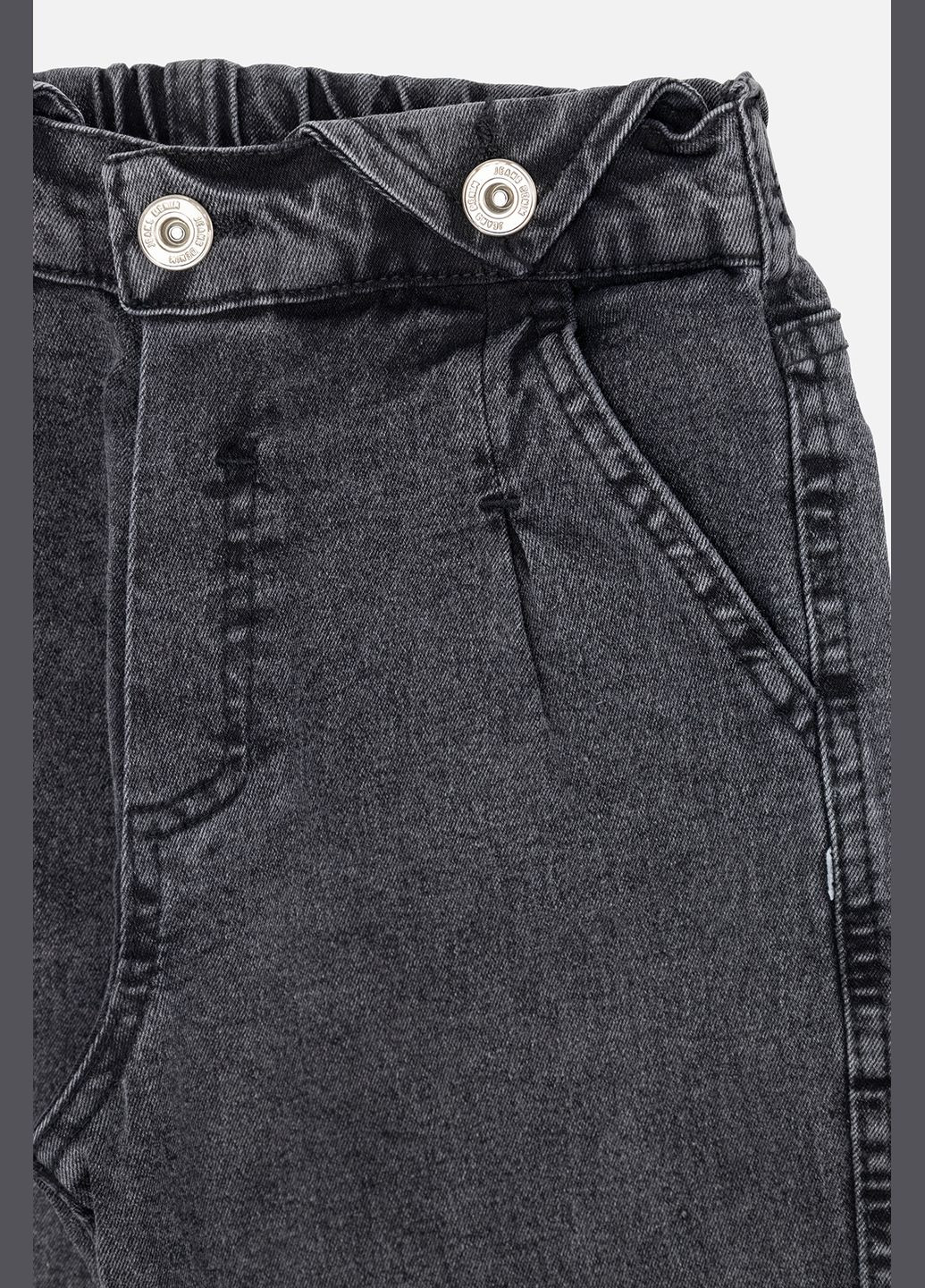 Серые демисезонные джинсы для девочки цвет серый цб-00243738 Hiwro