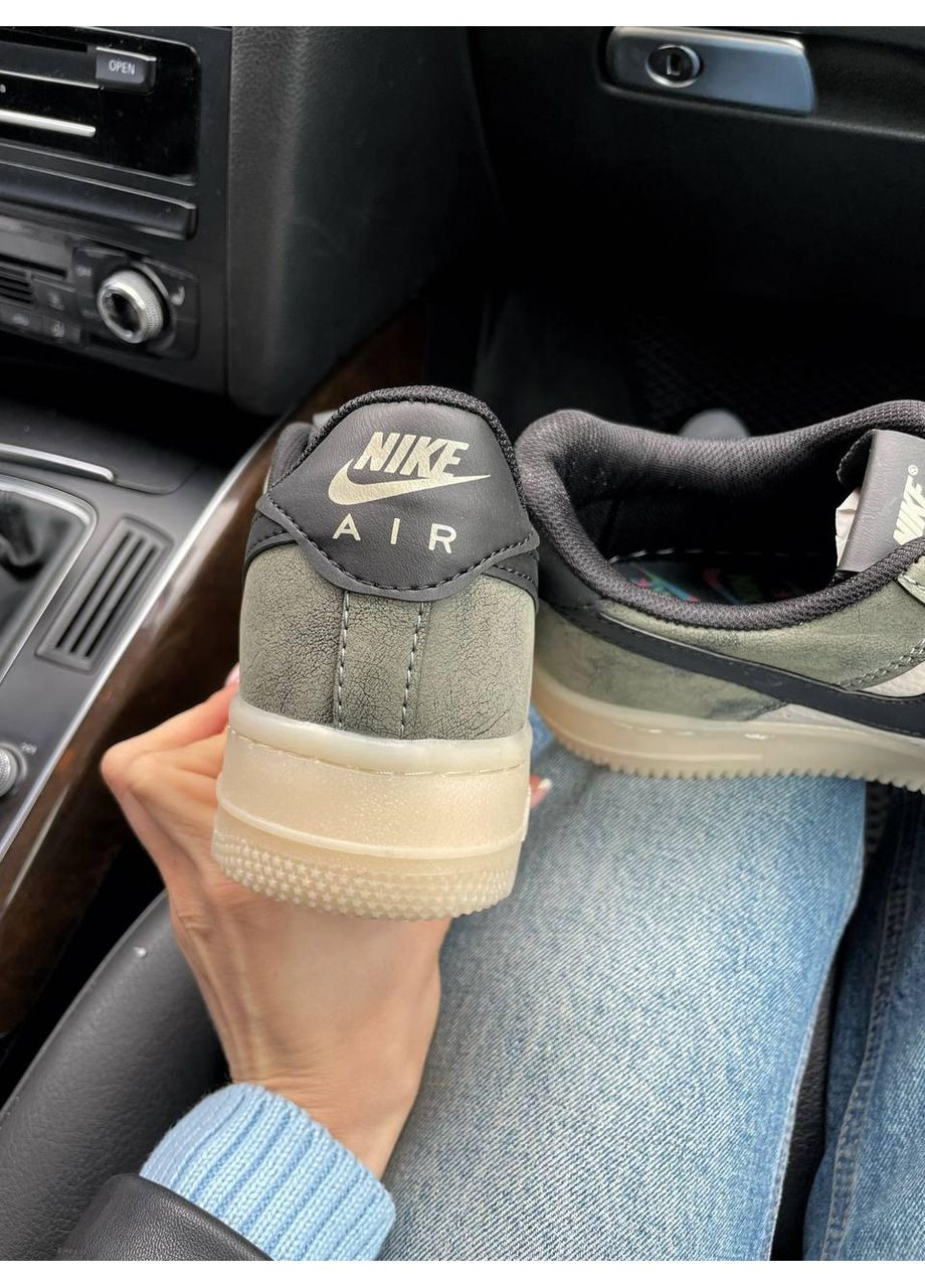 Белые демисезонные кроссовки мужские nike air force 1 low khaki найк аир форс 1 премиум No Brand