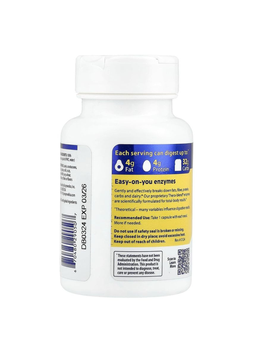 Травні Ферменти (Формула Ензимів), Digest Basic,, 30 капсул Enzymedica (325401164)