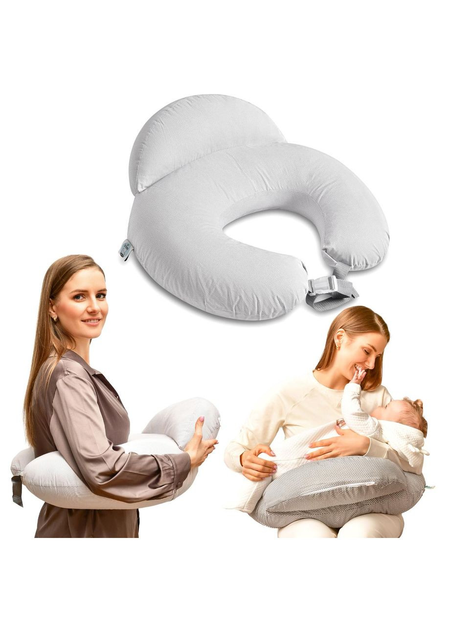 Подушка для годування 60х70х16 - Диванчик горошок сіра IDEIA (314831298)