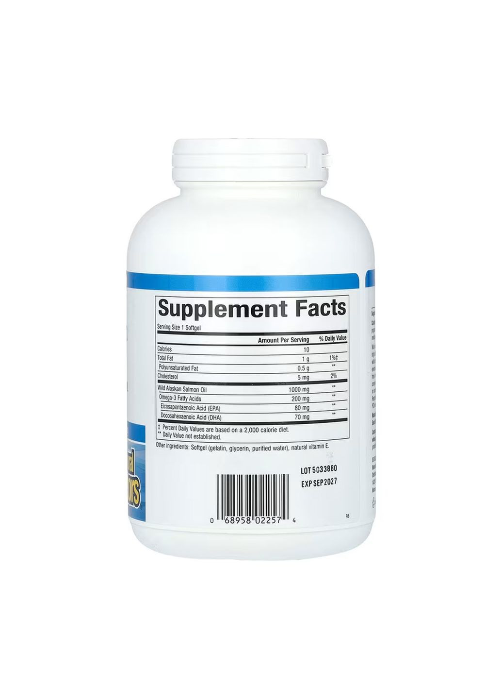 Лососевый жир Wild Alaskan Salmon Oil 1000мг 180 капсул Омега-3 для сердца и сосудов добавка для здоровья Natural Factors (368976925)