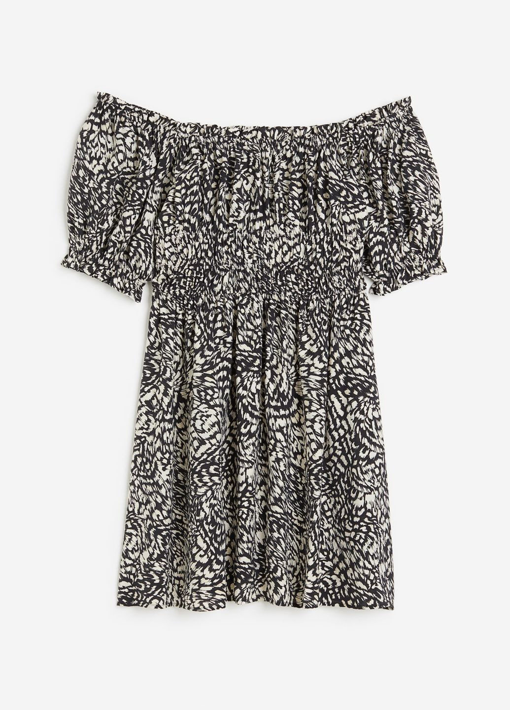 Чорно-білий повсякденний плаття, сукня H&M однотонна