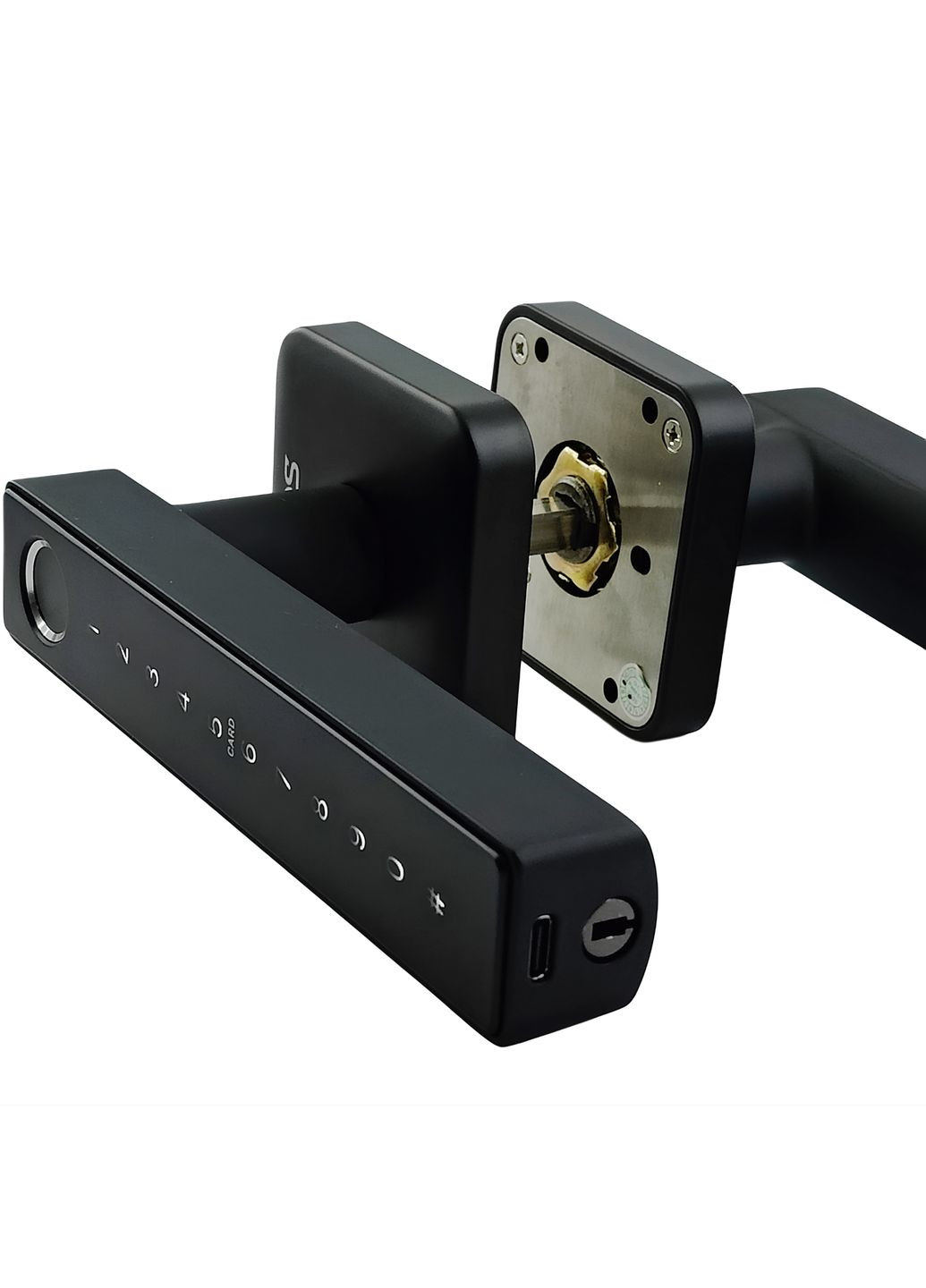 Розумний біометричний замок для дверей Hand 2 чорний PES (347324685)