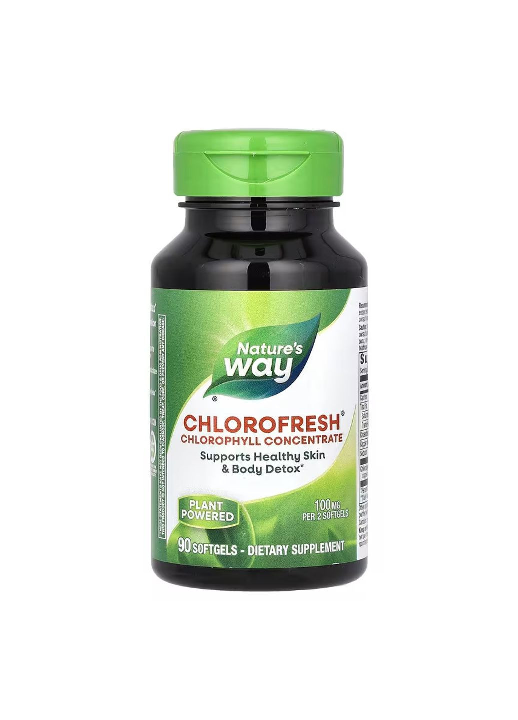 Хлорофілл для детокса дорослим Chlorofresh 90 капсул без глютену Nature's Way (367957611)