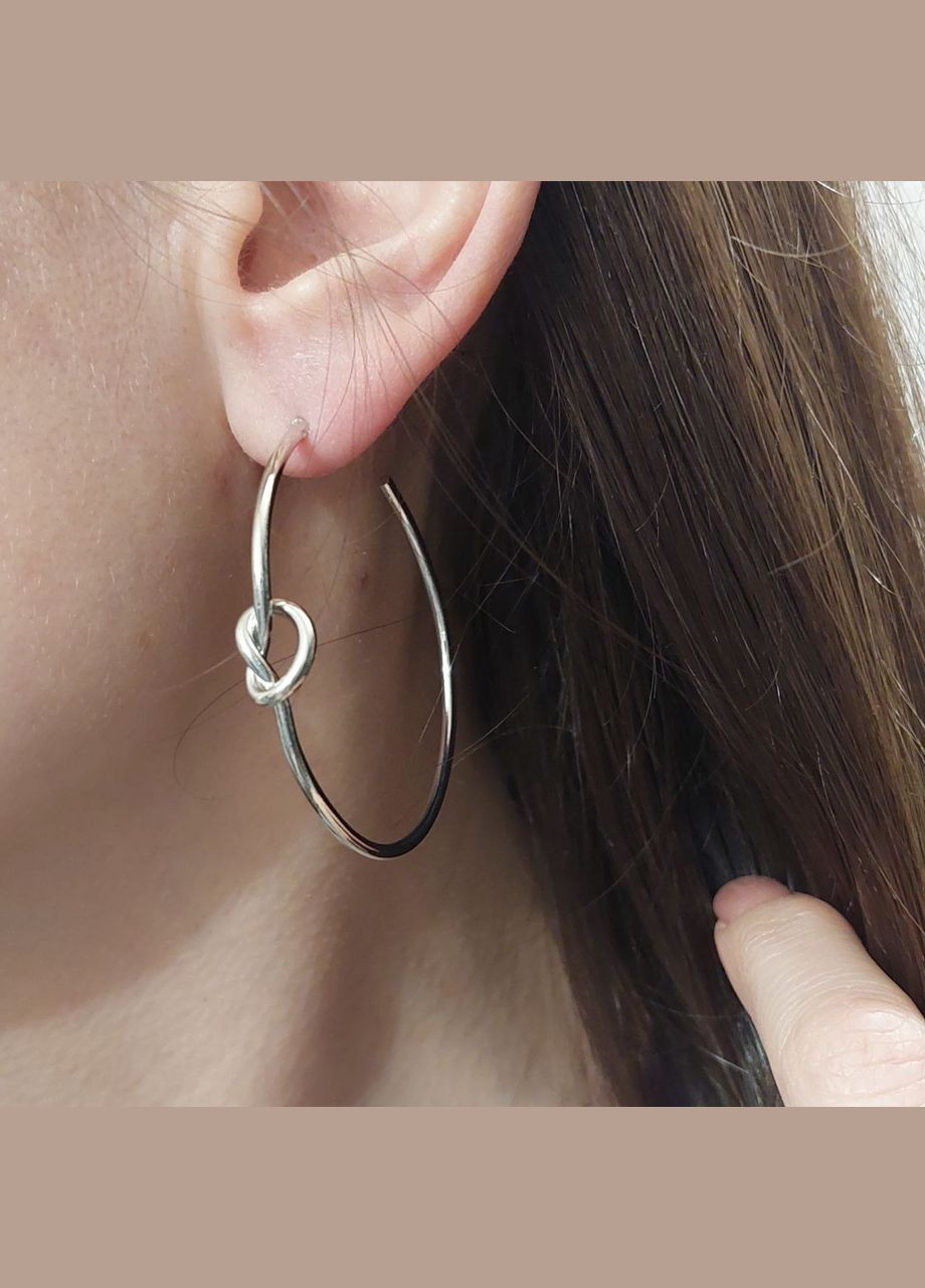 Серьги кольца массивные с узелком BS015 DeKolie (332177687)