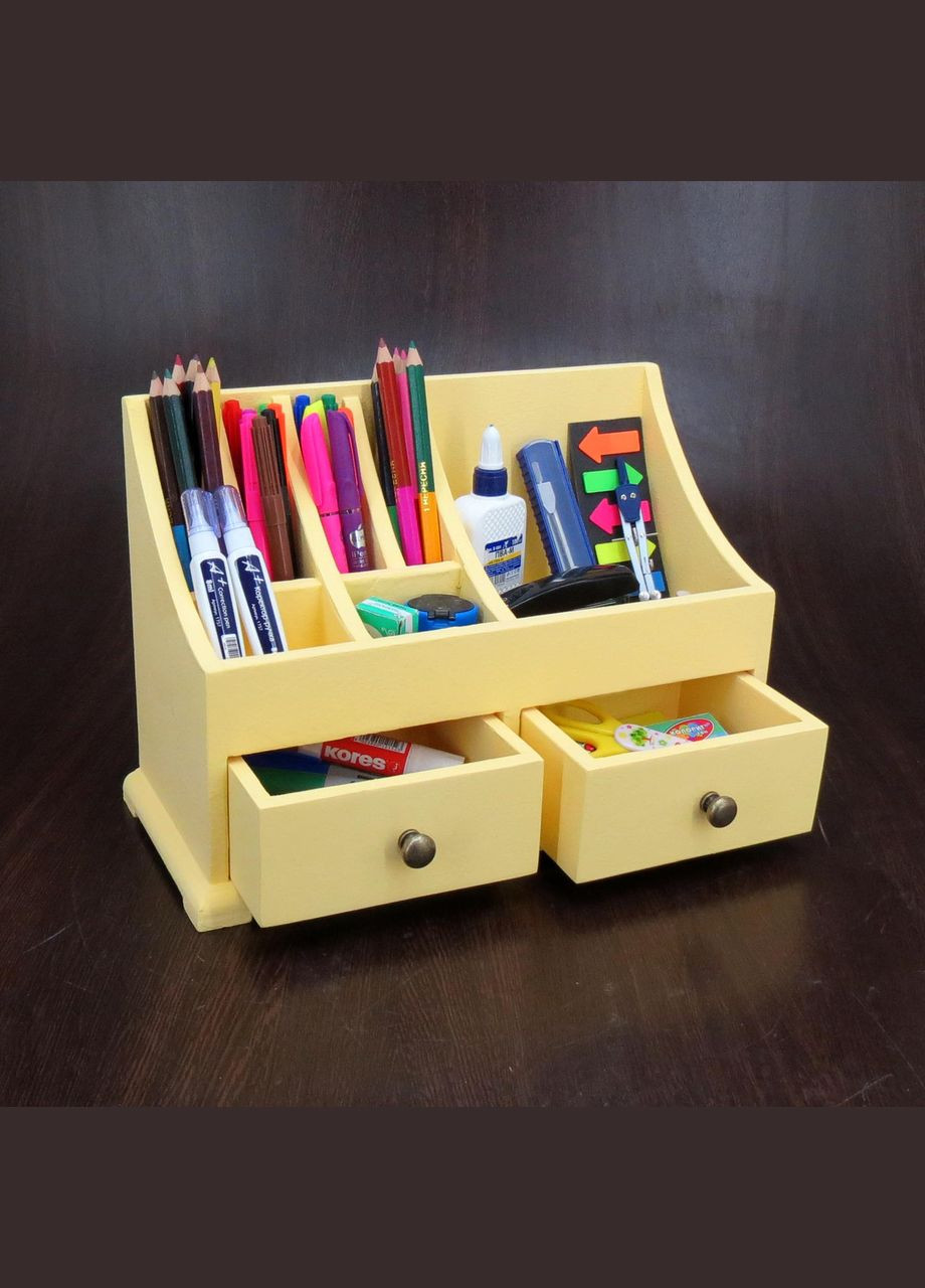 Органайзер настільний з дерева Ютіка лимонад (КНЦ-003151) No Brand (328225922)