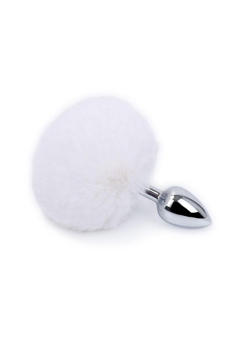 Анальна пробка з хвостиком - Білий - 7,5 * 2,8 см - Анальні іграшки - (372734057)