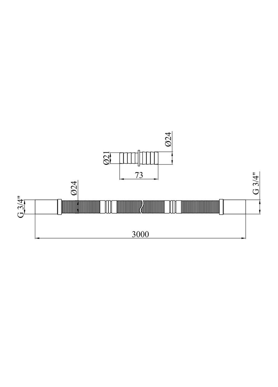 Шланг сливной для стиральной машины KRP - DR300 300 см Kroner (332957814)