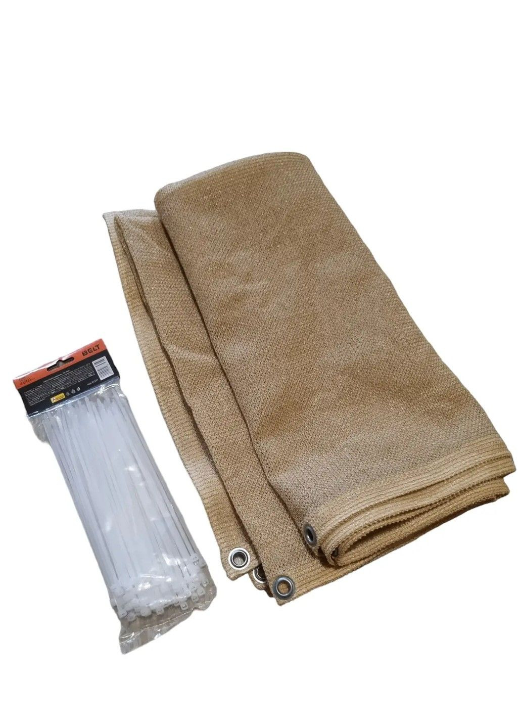 Сітка ширма для балкона 110 г/м² (1 х 5 м) Бежевий No Brand (332635384)