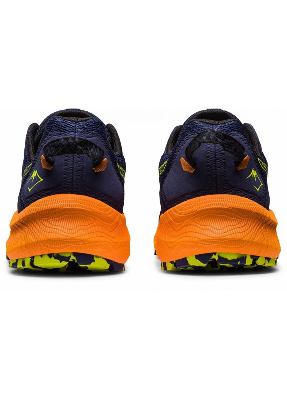 Цветные демисезонные мужские кроссовки для бега trabuco terra 2 синий. зеленый. оранжевый Asics