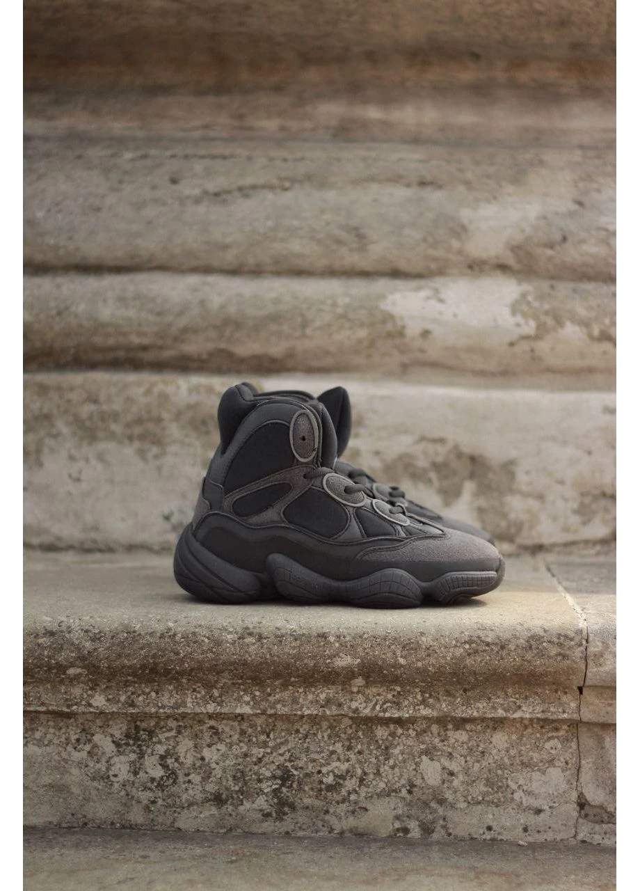 Черные летние кроссовки adidas yeezy boost 500 hight utility black адидас изи буст No Brand