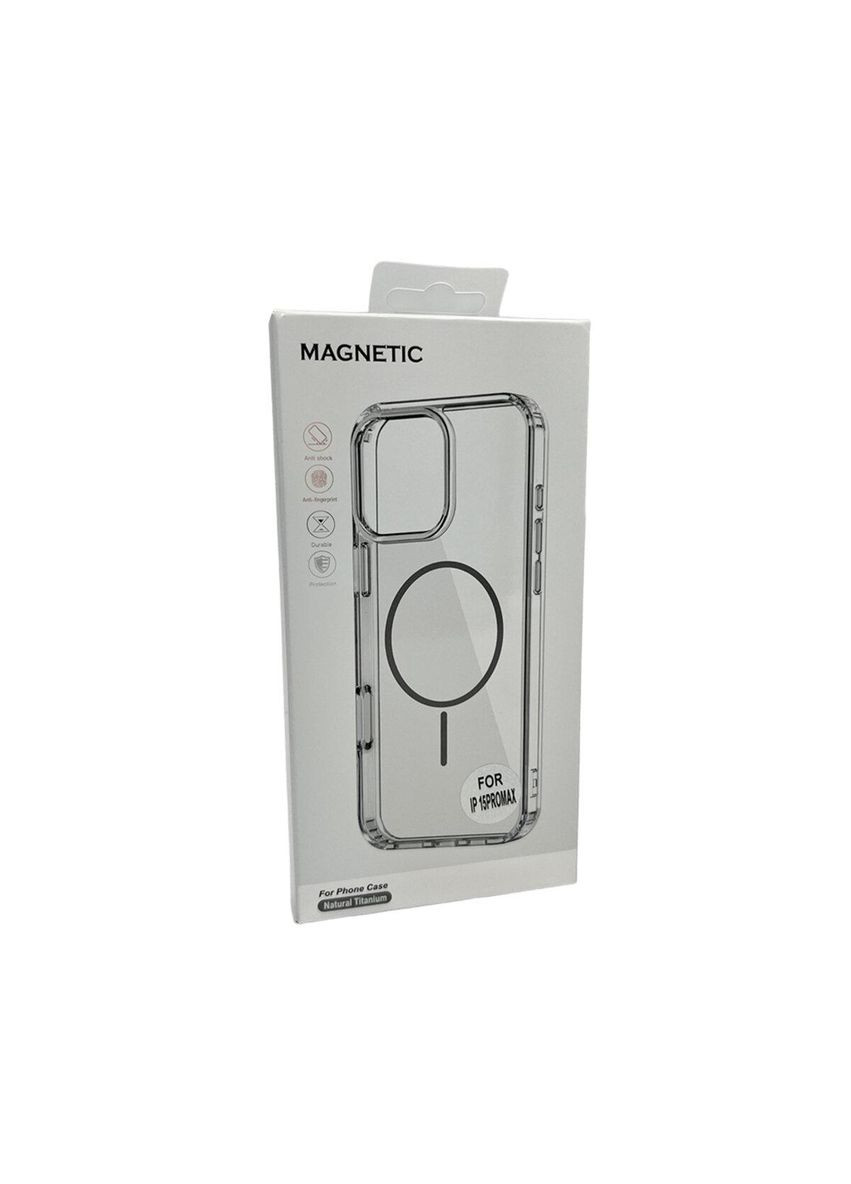 Чохол Acrylic Thin Magnetic для Apple iPhone 15 Pro Max Grey No Brand (366832574)