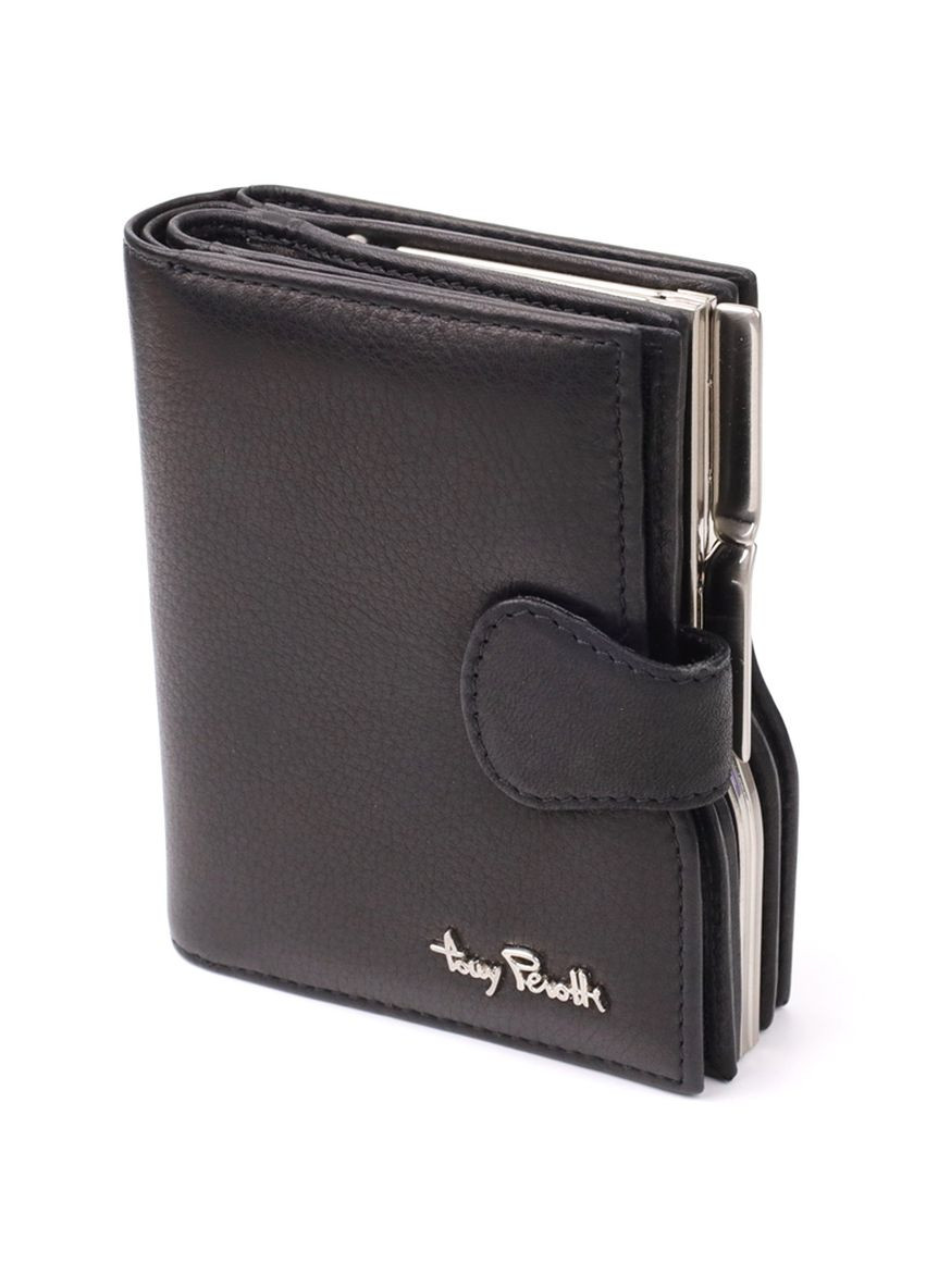 Стильний жіночий вертикальний гаманець з натуральної шкіри 20842_1 (2656 nero) Чорний Tony Perotti (362417488)