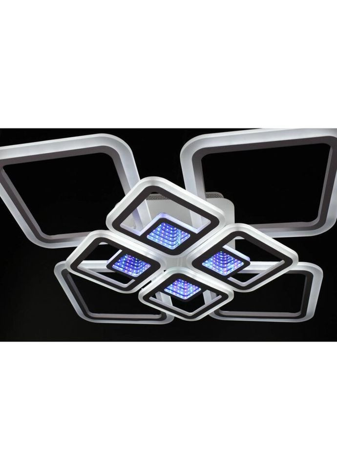 Люстра світлодіодна стельова LED світильник для квартири на стелю ледве з пультом 26031 Білий 11х59х59 см. Sunnysky (324396042)