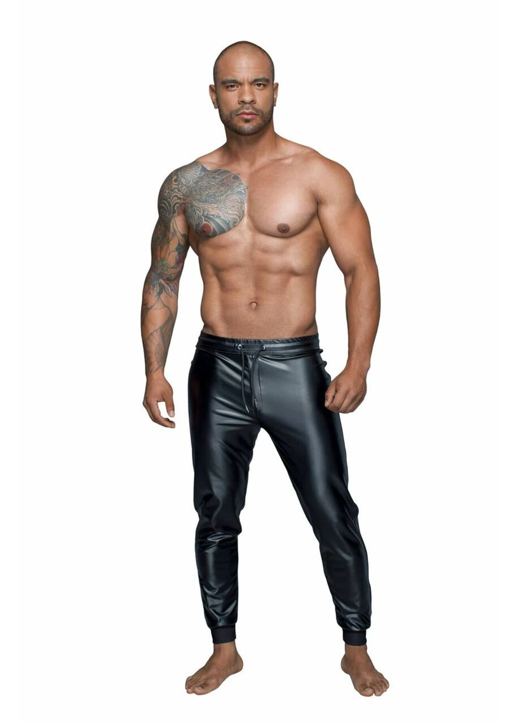 Мужские трегинсы H063 Powerwetlook treggings, 3XL, мокрый эффект - CherryLove Noir Handmade (340275182)