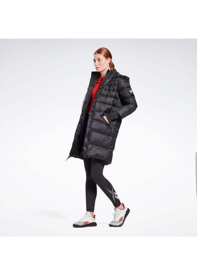 Черный демисезонный Пуховик Reebok