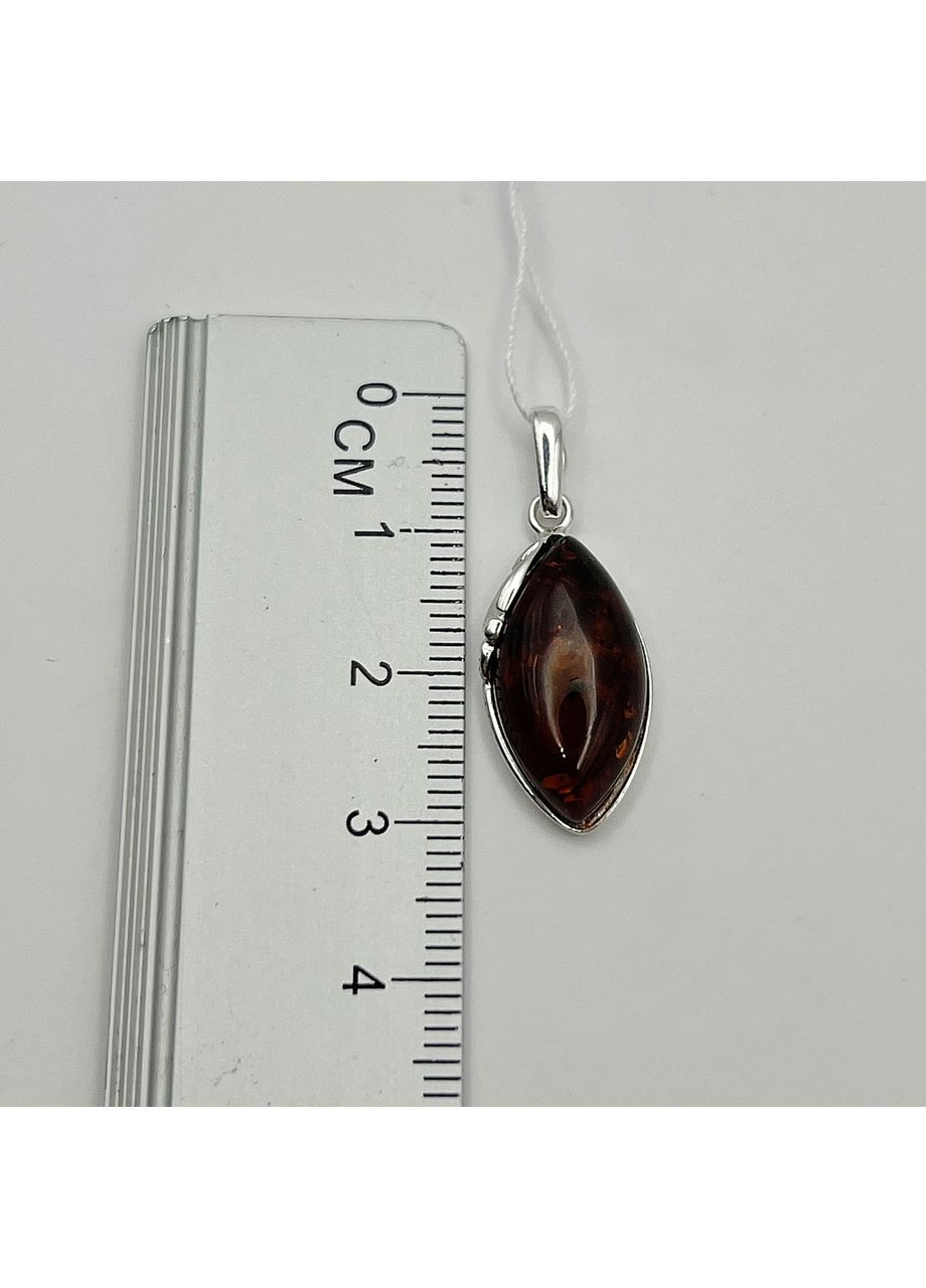 Кулон срібний з бурштином 1,56 г No Brand (369736973)