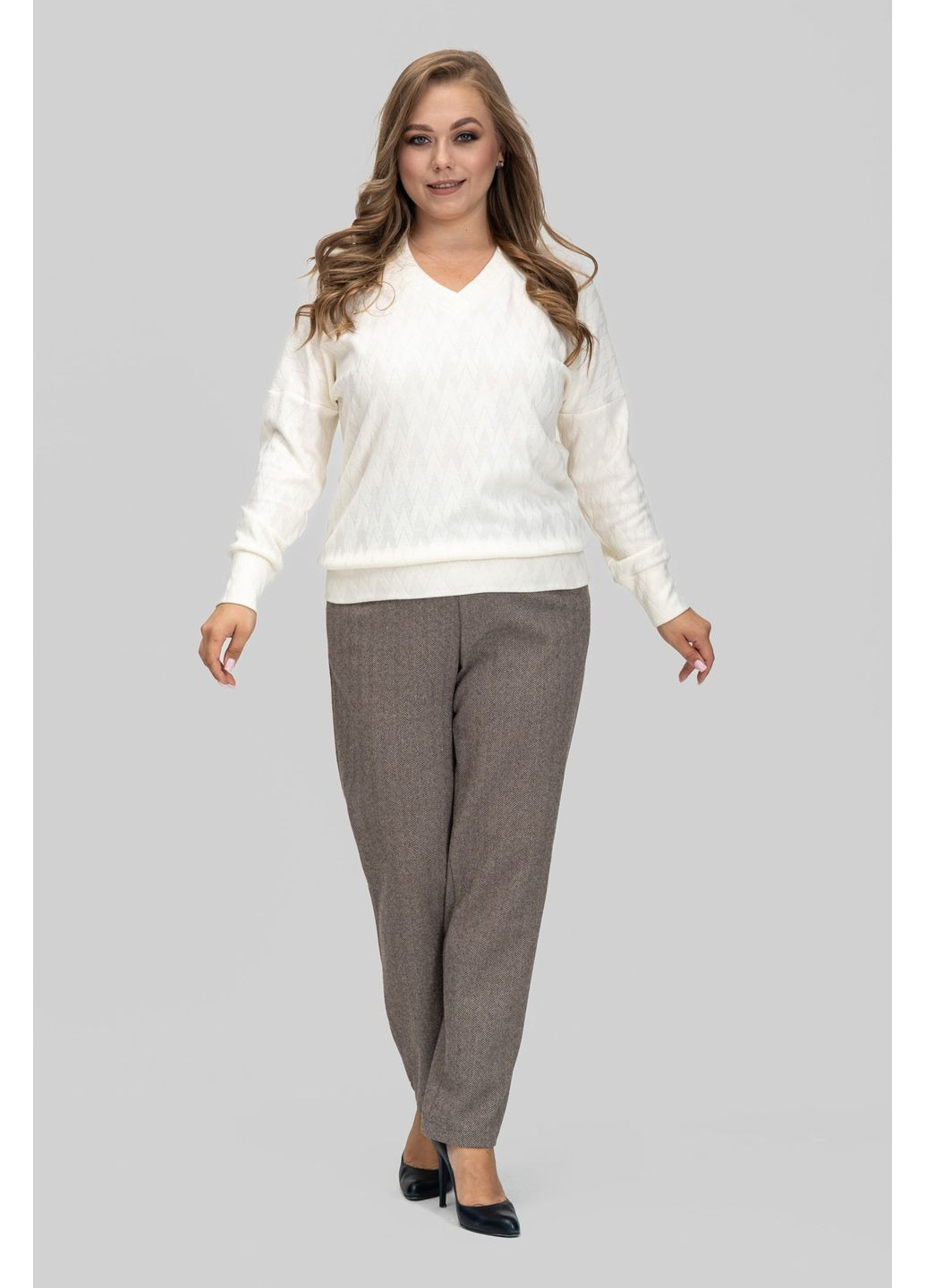 Молочный демисезонный женский свитер из ангоры мелисса all posa (ap102600p) A'll Posa