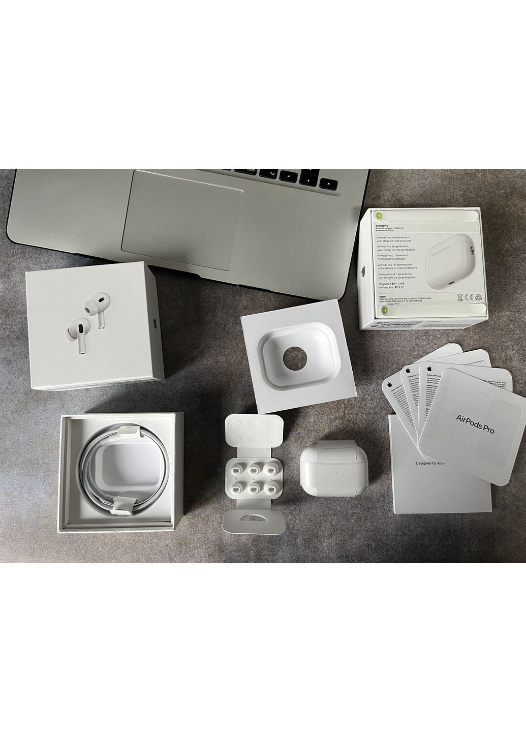 Навушники AirPods Pro 2 з роз’ємом Lightning White бездротові +гарантія та чохол у подарунок! No Brand (370269434)