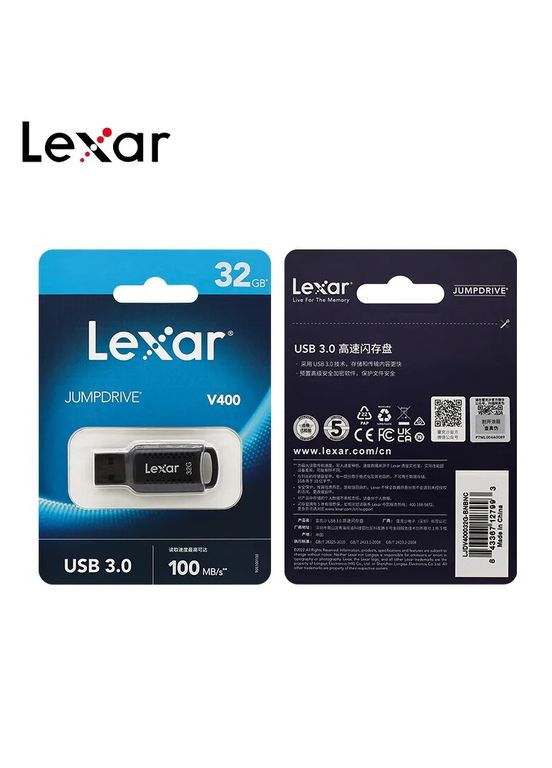 Флеш накопитель JumpDrive V400 32 ГБ USB 3.0 Lexar (300524089)